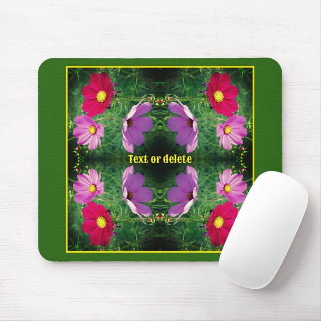 Personlig för Cosmos Flower Trio-Abstrakt Musmatta (Med mus)
