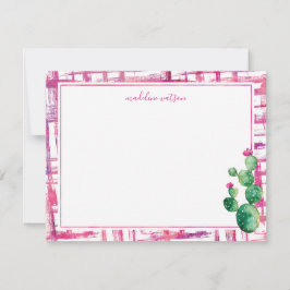 Personlig för Cute Cactus Stationery Anteckningskort