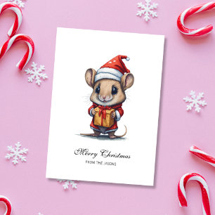 Personlig för cute-julmus julkort