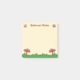 Personlig för Cute Mushroom Toadstool Post-it Block