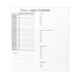 Personlig för daglig planering för att göra lista  anteckningsblock