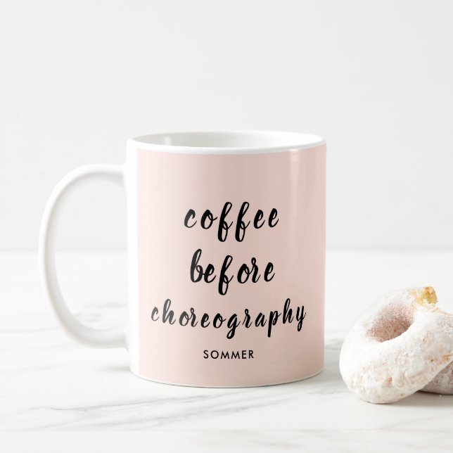 Personlig för danslärarekoreografi kaffemugg (Med munk)