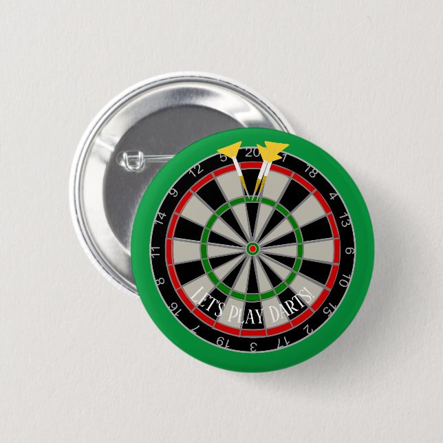 Personlig för Dartboard Darts Design Knapp (Framsida & baksida)
