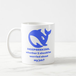 PERSONLIG för DEEPSEEK-Anpassade, redigerbar text Kaffemugg