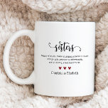 Personlig för definition av anpassningsbar kaffemugg<br><div class="desc">Fira systrarnas förband med den här söta systerdefinitionen kaffe mugg. Klicka på redigeringsknappen om du vill anpassa designen med ditt eget meddelande och namn. Mugg ger en underbar gåva till julklappar,  födelsedagar eller andra särskilda tilldragelser under hela året.</div>