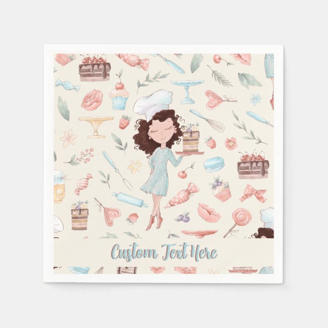 Personlig för Dekoration av bakerikonditorivaror Pappersservett (Framsidan)