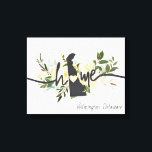 Personlig för Delaware-tillstånd - din hemstad, Ru Canvastryck<br><div class="desc">Personlig för omedvetet läge Blommigtens utformning i hemmet. Med söt vattenfärgsvit gult och gräddvita blommor, målar penseldrag, söt hjärtform, chic, vitt trä struktur och trendig penselteckensnitt. Gör en underbar gåva till en Delaware Home State-person, familjemedlemmar till henne, fru, vänner, Mor med mera. Anpassa den med din anpassningsbar stad, eller namn....</div>