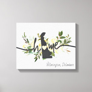 Personlig för Delaware-tillstånd - din hemstad, Ru Canvastryck