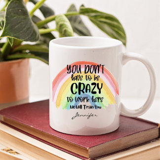 Personlig för den bekväma Office Crazy Workplace Kaffemugg