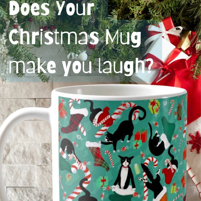 Personlig för den finniga julklappen Raid Stocking Kaffemugg (Skapare uppladdad)