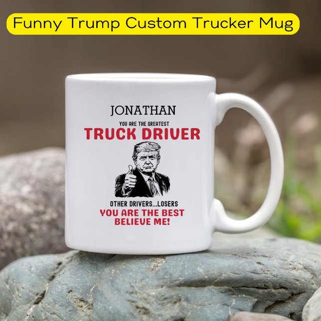 Personlig för den Underbarare Lastbil-drivrutinen Kaffemugg (Skapare uppladdad)