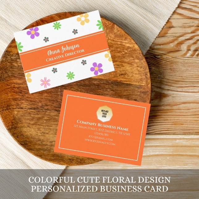 Personlig för design av färglös Blommigt Visitkort (Skapare uppladdad)