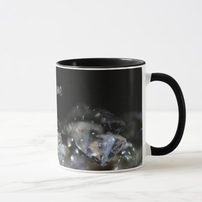 Personlig för Diamantdesign Mugg (Höger)