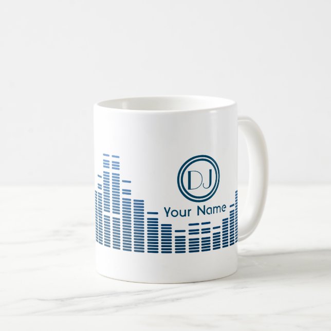 Personlig för Dj-musikermugg Kaffemugg (Framsida höger)