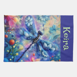 Personlig för drakonflurostisk Abstrakt Blommigt Kökshandduk