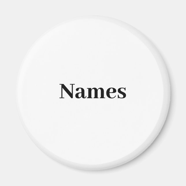 Personlig för eget namn magnet (Framsidan)