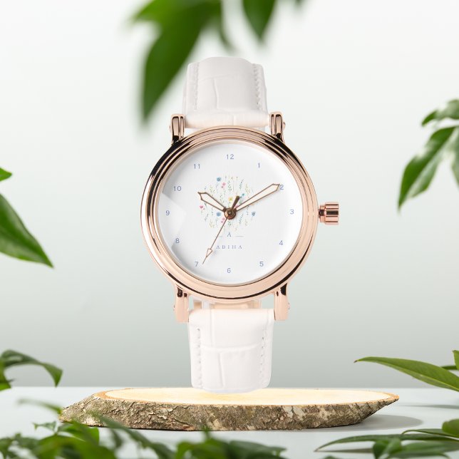 personlig för elegant blå Blommigt eWatch- Armbandsur (Skapare uppladdad)