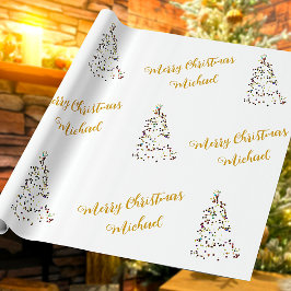 Personlig för Eleganten Anpassat namn för god jul Presentpapper