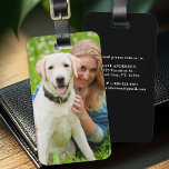 Personlig för enkel Anpassningsbar Photo Hund Pet Bagagebricka<br><div class="desc">Ge dig på dina resor med en aning personlighet och en antydan om stollig med vårt moderna Photo Luggage Tag designat, särskilt för hundälskare. Oavsett om du lämnar av på ett företag i resa eller går ut på semester i äventyr, säkerställer den här bagagemaggen att dina tillhörigheter är både identifierbara...</div>