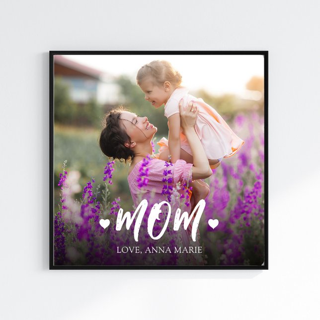 Personlig för enkel fototypgrafi av Mamma Fototryck (Mom photo template personalized photo print.)