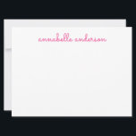 Personlig för enkel skriptcute Rosa- Inbjudningar<br><div class="desc">Enkel Rosa av Chic Personlig Stationery Notecard-Personlig för  med  i skript med valfritt namn. Du kan också anpassa färg i utskriften genom att välja "Anpassa mallen" och sedan "Klicka för att anpassa ytterligare"</div>