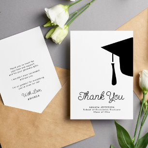 Personlig för enkel studentmössa av skript tack kort