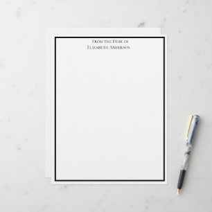 Personlig för enkel svart vit Professionell Brevhuvud