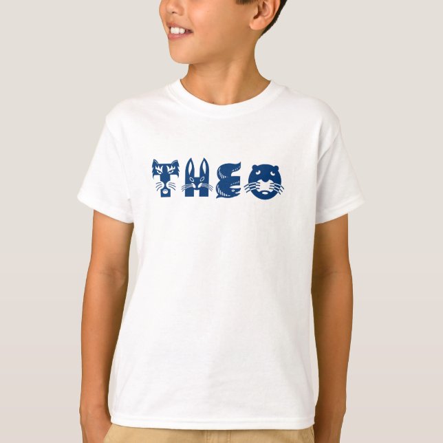 Personlig för ett barn som heter Theo T Shirt (Framsida)