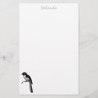 Personlig för fågelpapper brevpapper