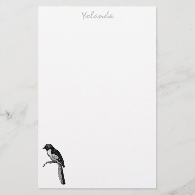 Personlig för fågelpapper brevpapper (Framsida)