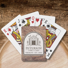 Personlig för familjekabin Rustic Wood Decor Casinokort