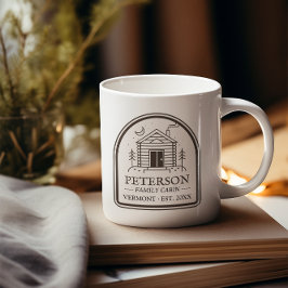 Personlig för familjekabin Rustic Wood Decor Kaffemugg