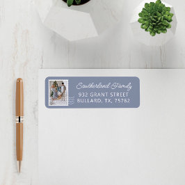 Personlig för Family Photo Postage Frimärke Delive Returadress Etikett
