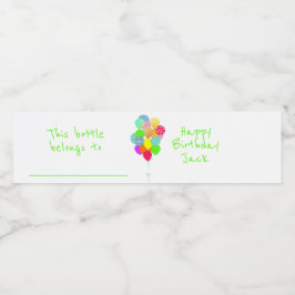 Personlig för färgämnen vattenflaskor etikett