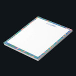 Personlig för färgfull Maximalist Boho-Abstrakt Anteckningsblock<br><div class="desc">Vild och högljudd maximalism mönster i trendig boho abstrakt former i blått,  grönt,  gult och orange.</div>