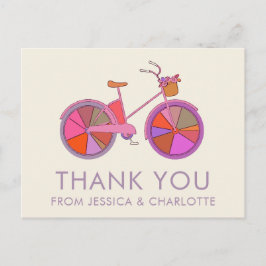 Personlig för färgfylld Vintage Bike Illustration Vykort