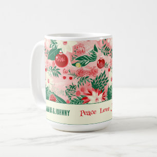 Personlig för färggranulerad Blommigt Kaffemugg