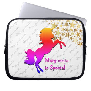 Personlig för färgstark UNICORN Stars- Laptop Fodral