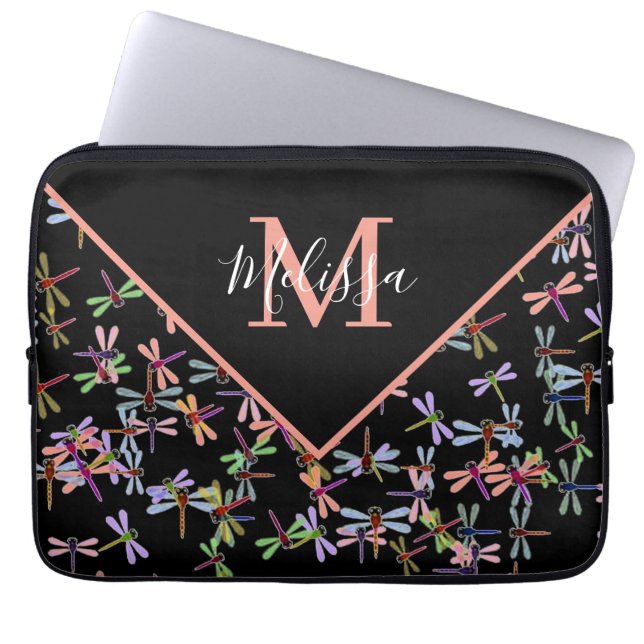 Personlig för färgstarka dragonflies laptop fodral (Framsidan)