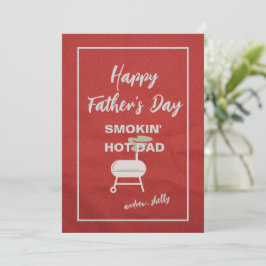 Personlig för Fars dag-kort - Hett Pappa