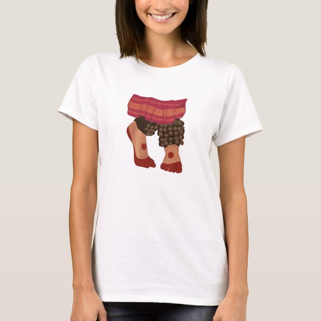 Personlig för Feet Design för Bharatanatyam-dansar T Shirt (Framsida)