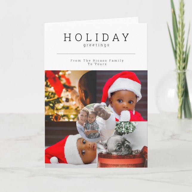 Personlig för fem foto-heldagshälsningar helgkort (Framsida)