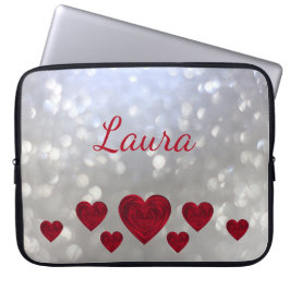 Personlig för flickhjärtan laptop sleeve