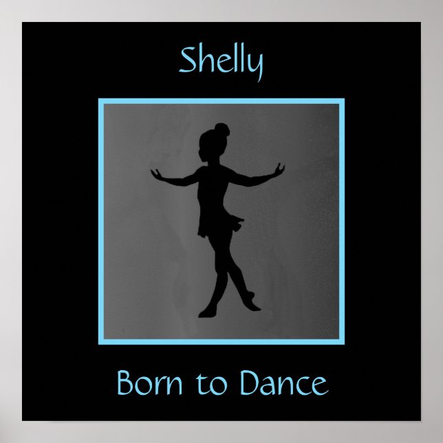 Personlig för flickor "Born till Dance" Poster (Framsidan)