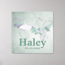 Personlig för flygplansdäck för Rosa i karta Vinta