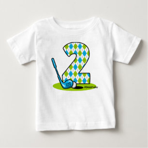 Personlig för födelsedag för Argyle Golf 2nd Tee Shirt