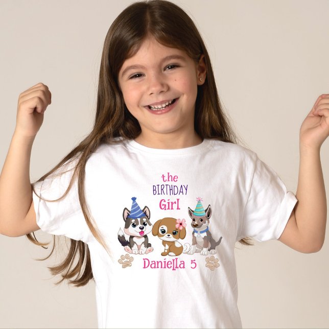 Personlig för födelsedagsfest av valpar t shirt (Skapare uppladdad)