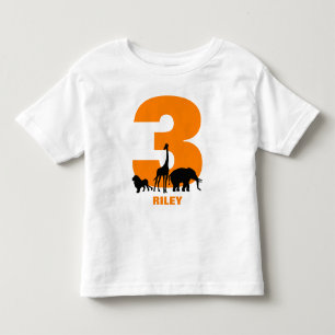 personlig för födelsedagsfest i orange zoo t shirt