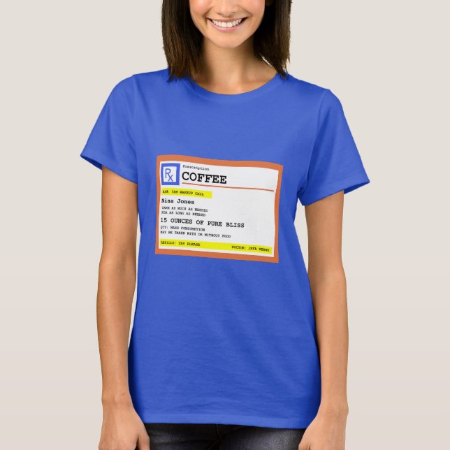 Personlig för förskrivning Kaffekvadrat T Shirt (Framsida)