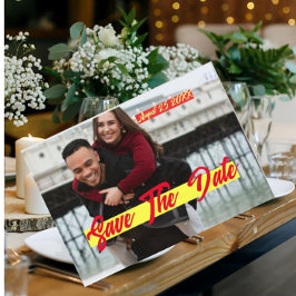 Personlig för foto Spara datuminbjudan Vykort